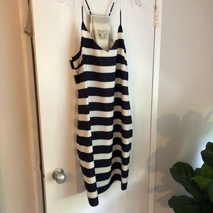 J. Crew striped spaghetti strap dress
